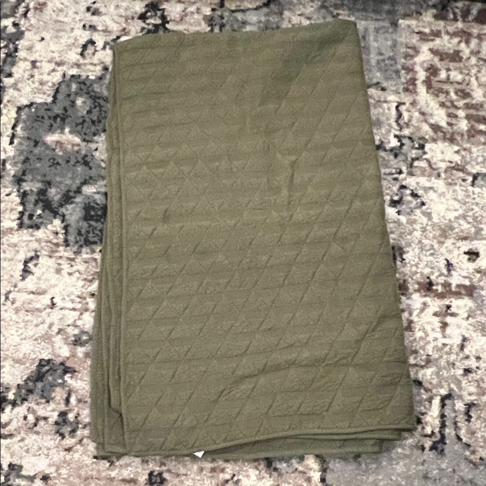 King Olive Green Textured Blanket
